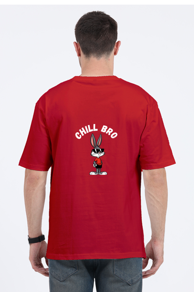 Chill Bro Graphic Classic Oversized T-shirt for men [240 GSM]