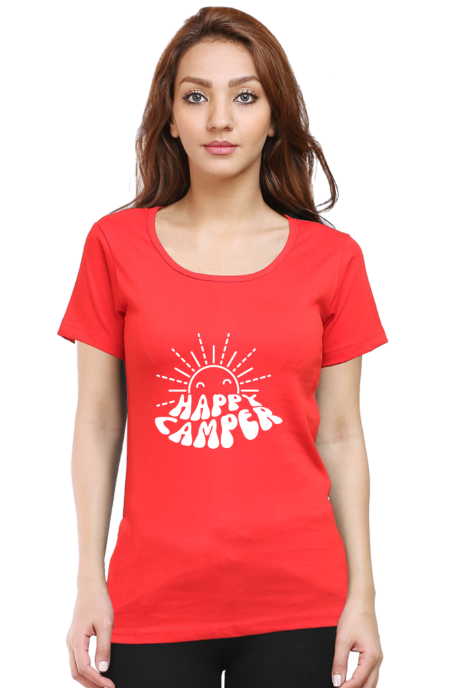 Happy Camper Printed T-shirt for Women