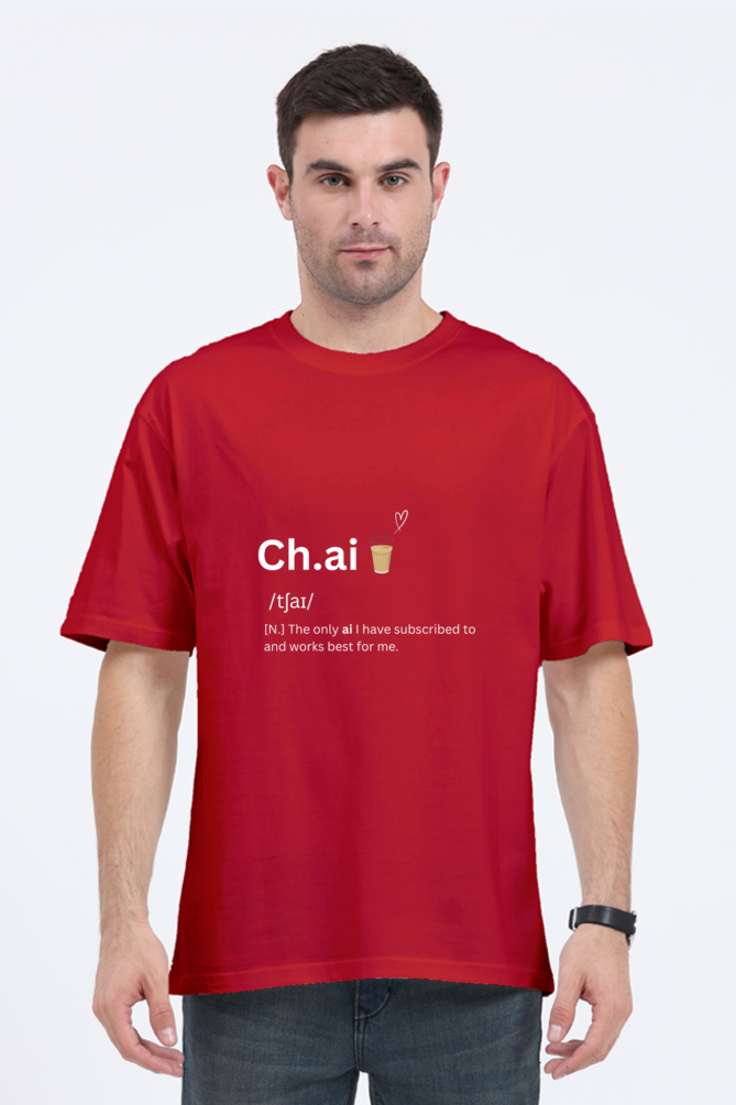 Chai Graphic Printed Classic Oversized T-shirt for Men [240GSM]