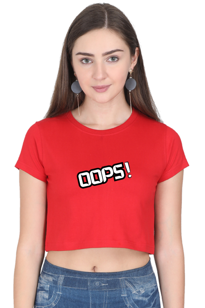 Oops Printed Crop Tops For Women