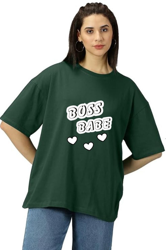Boss Babe Classic Oversized T-shirt for Women [240 GSM]