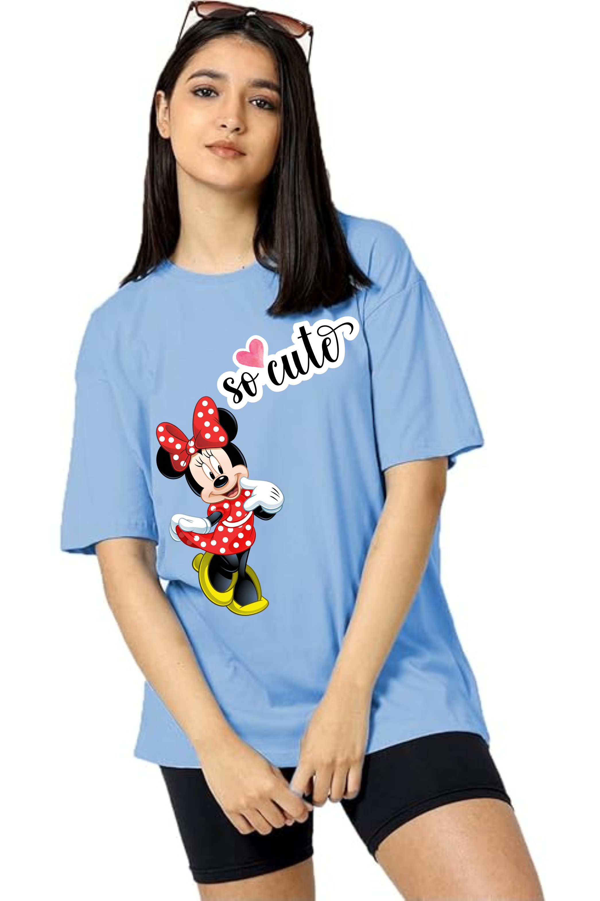 So Cute Mini Graphic Classic Oversized T-shirt for Women [240 GSM]