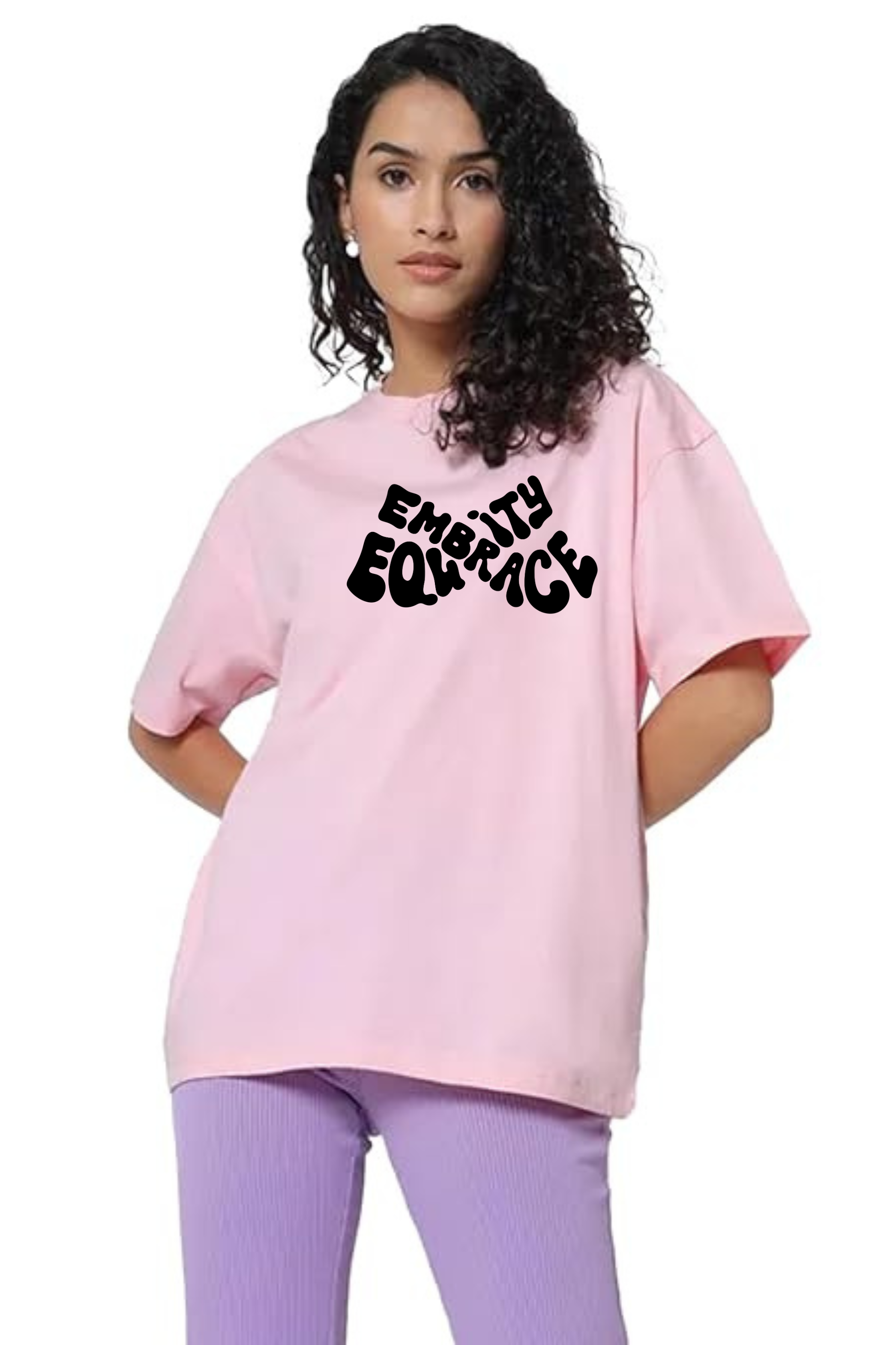Embrace Equity Graphic Printed Classic Oversized T-shirt For Women [240GSM]