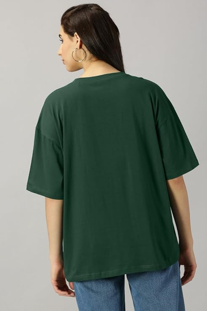 Hope Graphic Printed Classic Oversized T-shirt for Women [240GSM]