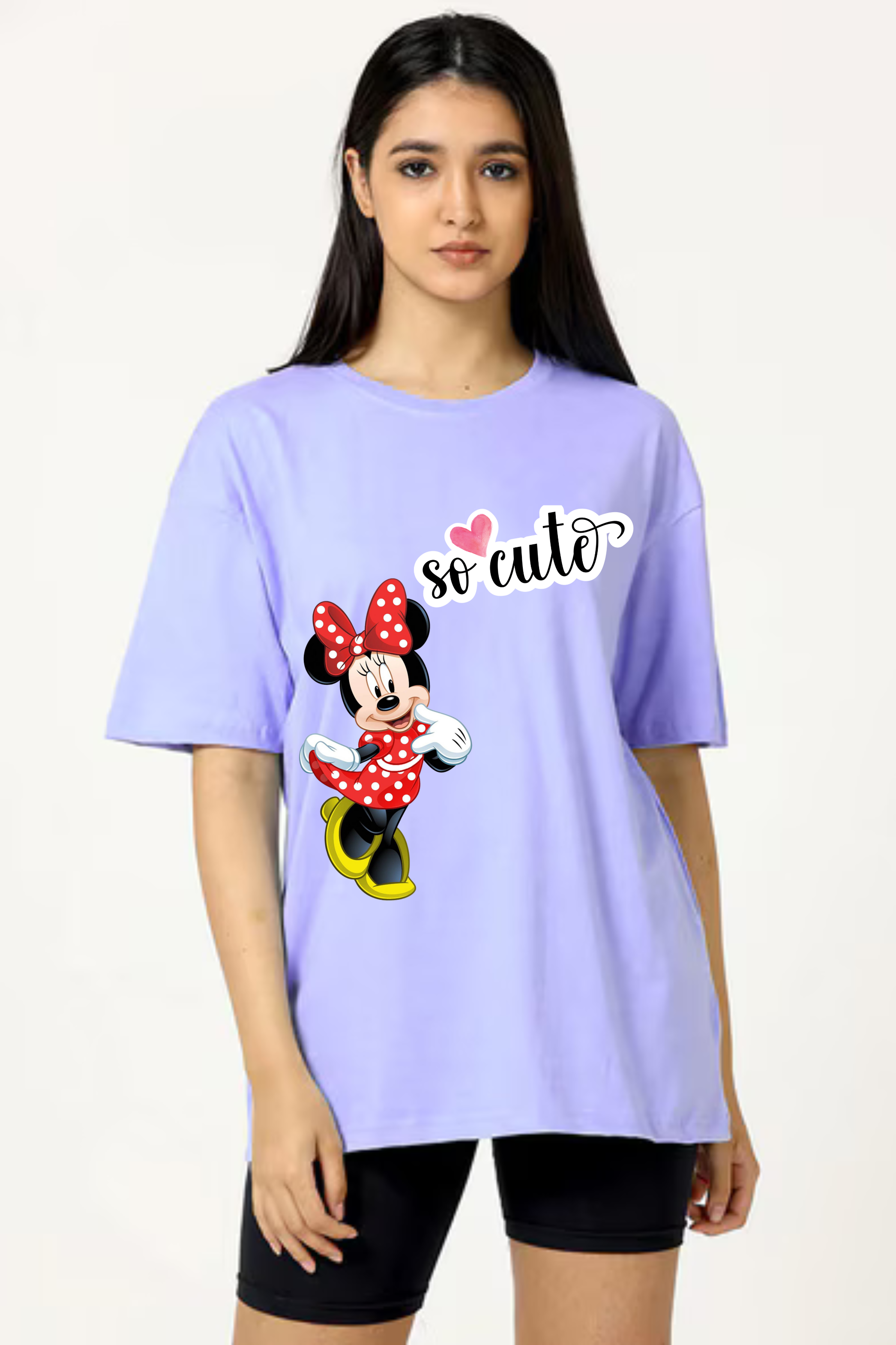 So Cute Mini Graphic Classic Oversized T-shirt for Women [240 GSM]