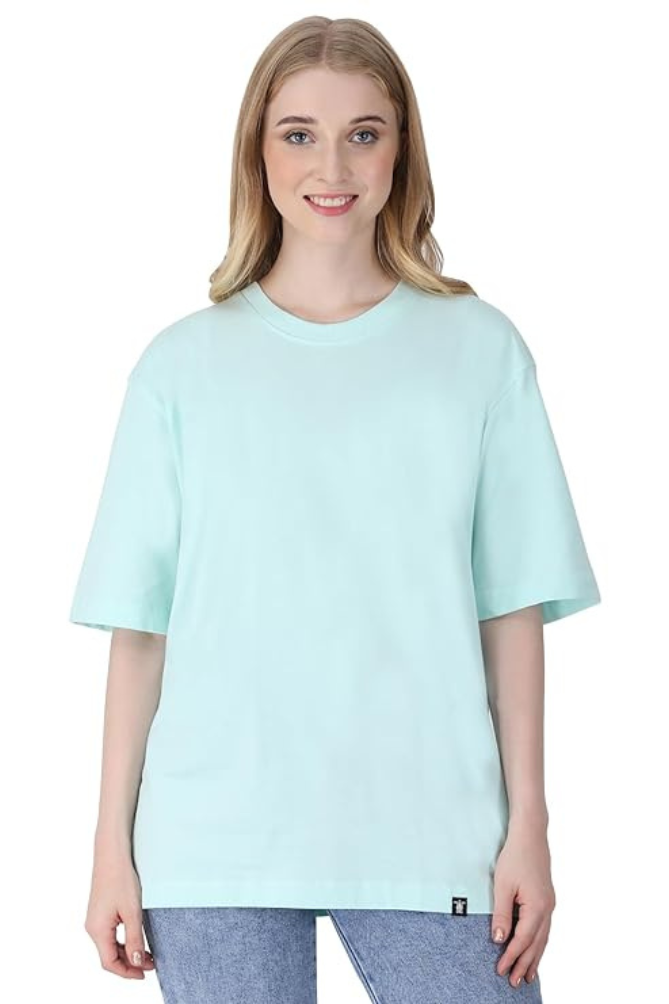 Solid Oversized Classic T-shirt for Women[240GSM]