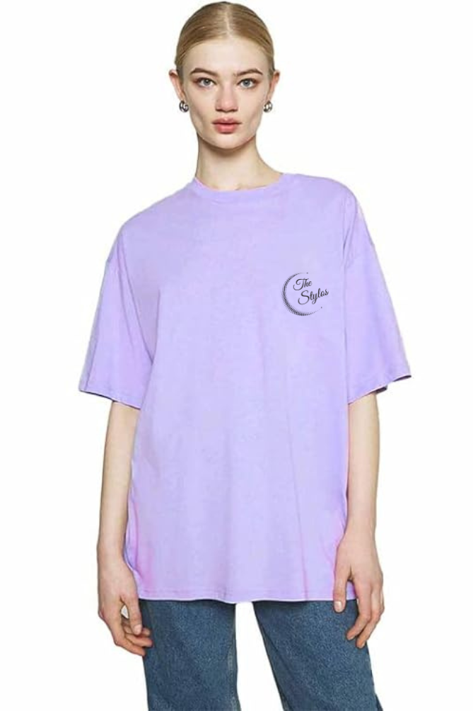 Beautiful Graphic Front And Back Printed Classic Oversized T-shirt for Women [240 GSM]