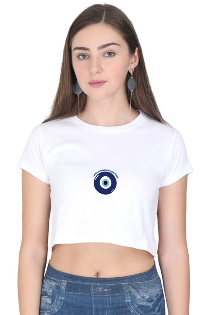 Evil Eye Printed Crop Top For Women