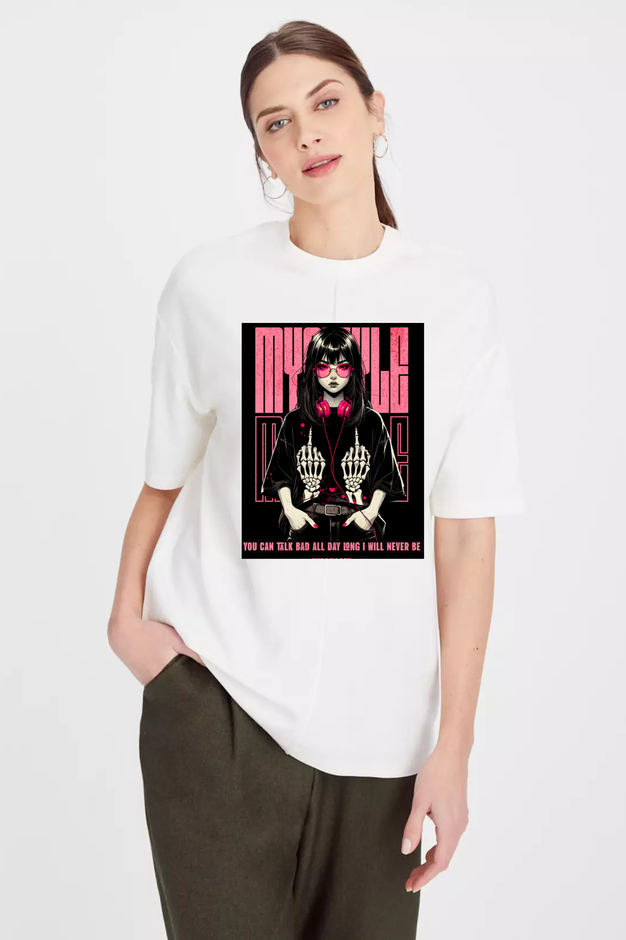 Anime Women Graphic Printed Classic Oversized T-shirt For Women [240GSM]