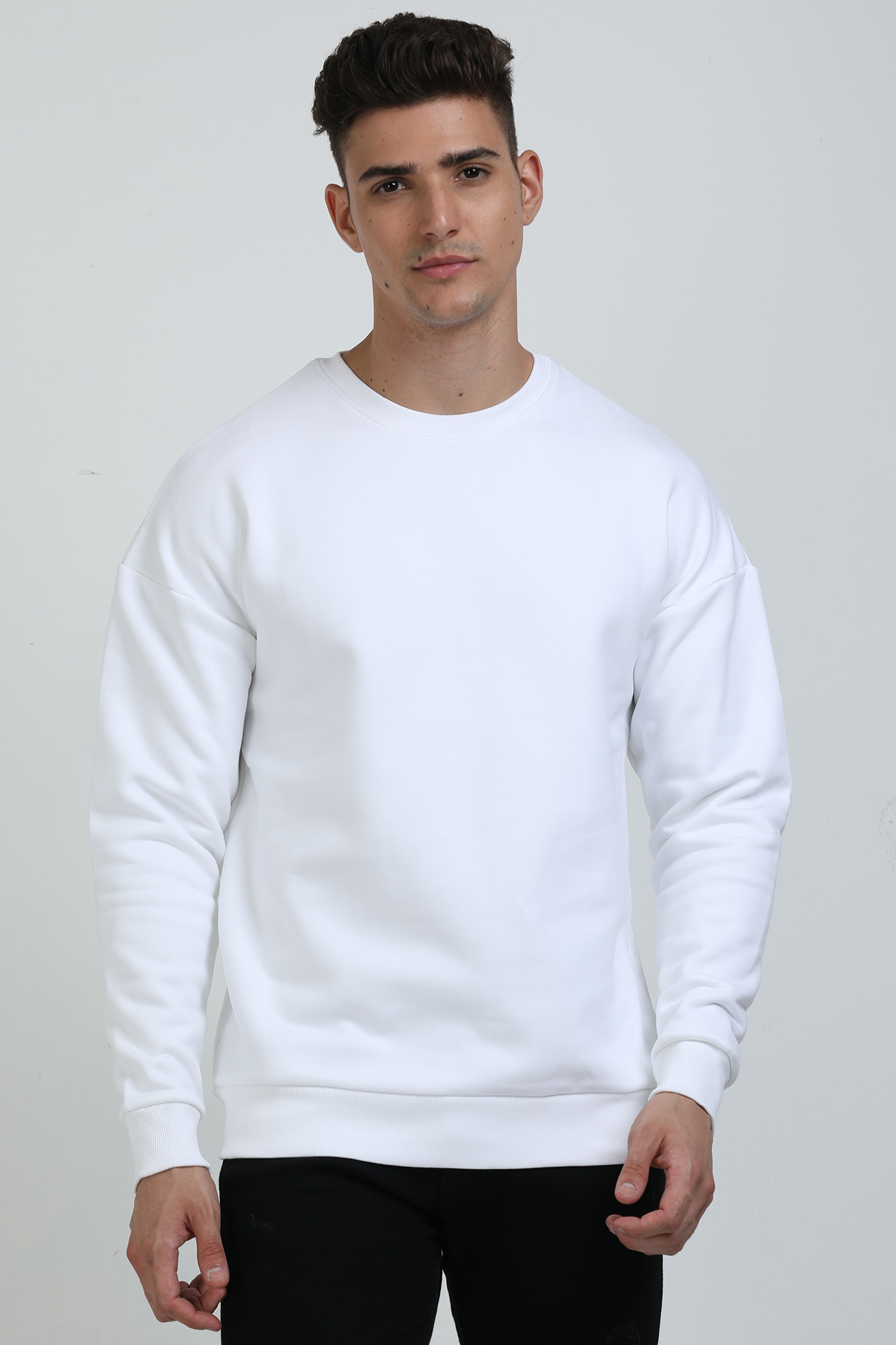 Unisex Oversized Plain Sweatshirts (Men & Women ) [ Heavyweight 400 GSM ]