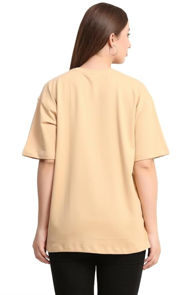 Solid Oversized Classic T-shirt for Women[240GSM]