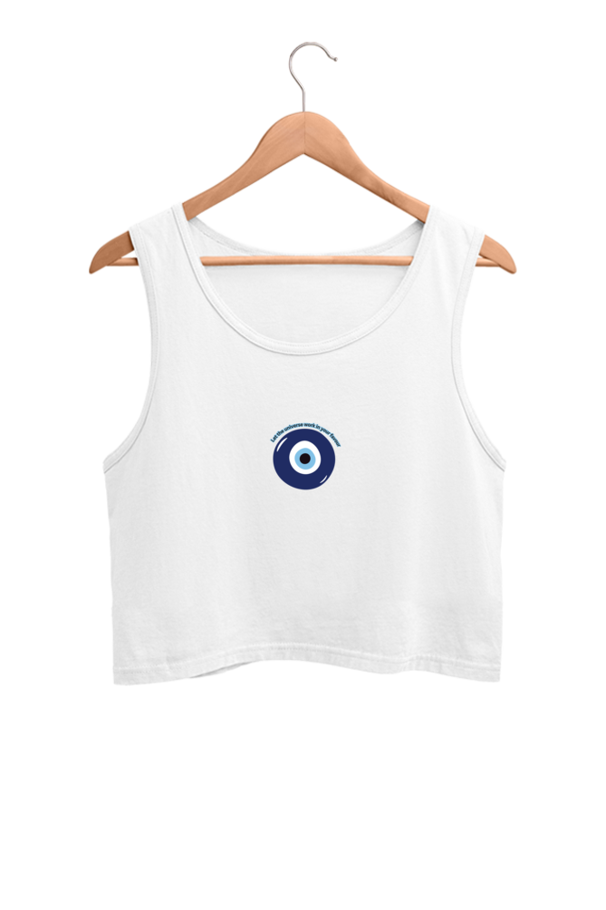 Evil Eye Printed Crop Tank Top For Women