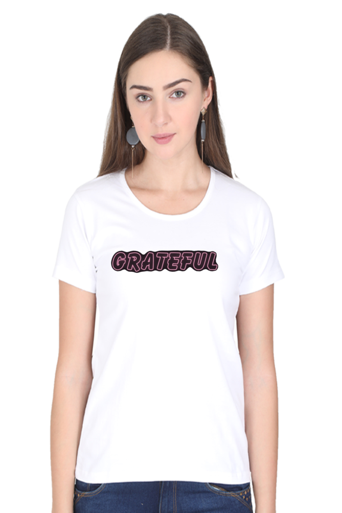 Grateful Printed T-shirt for Women