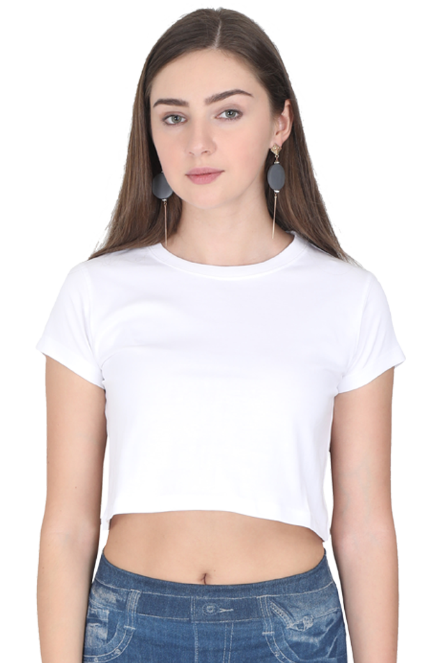 Solid Crop Tops For Women