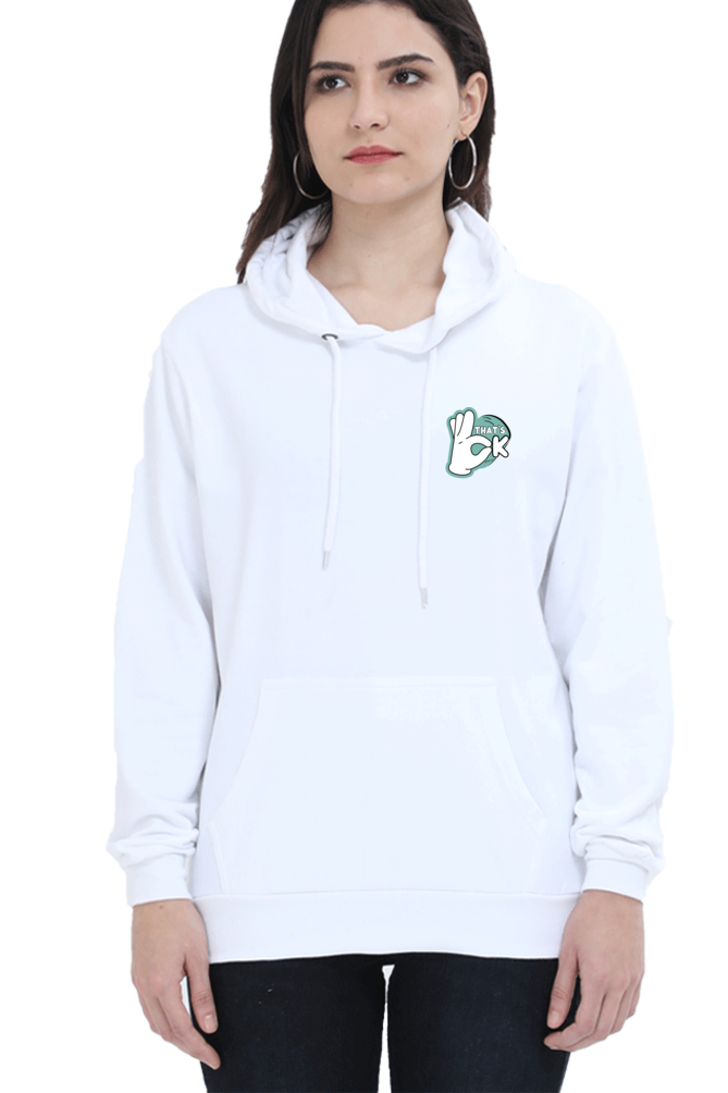 Thats Ohk Hoodie Graphic Printed  For Women [Light Weighted 300 GSM ]