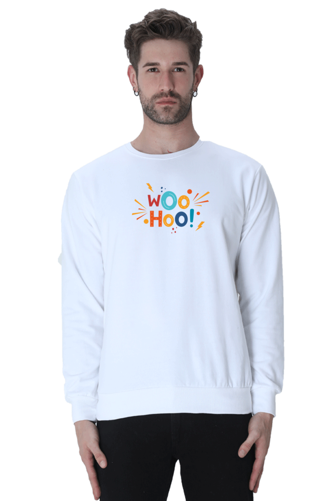 woohoo Graphic Printed Sweatshirt For Men [Light Weighted 300 GSM ]