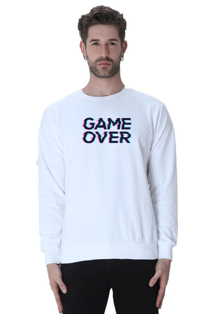 Game Over Graphic Printed Sweatshirt For Men [Light Weighted 300 GSM ]