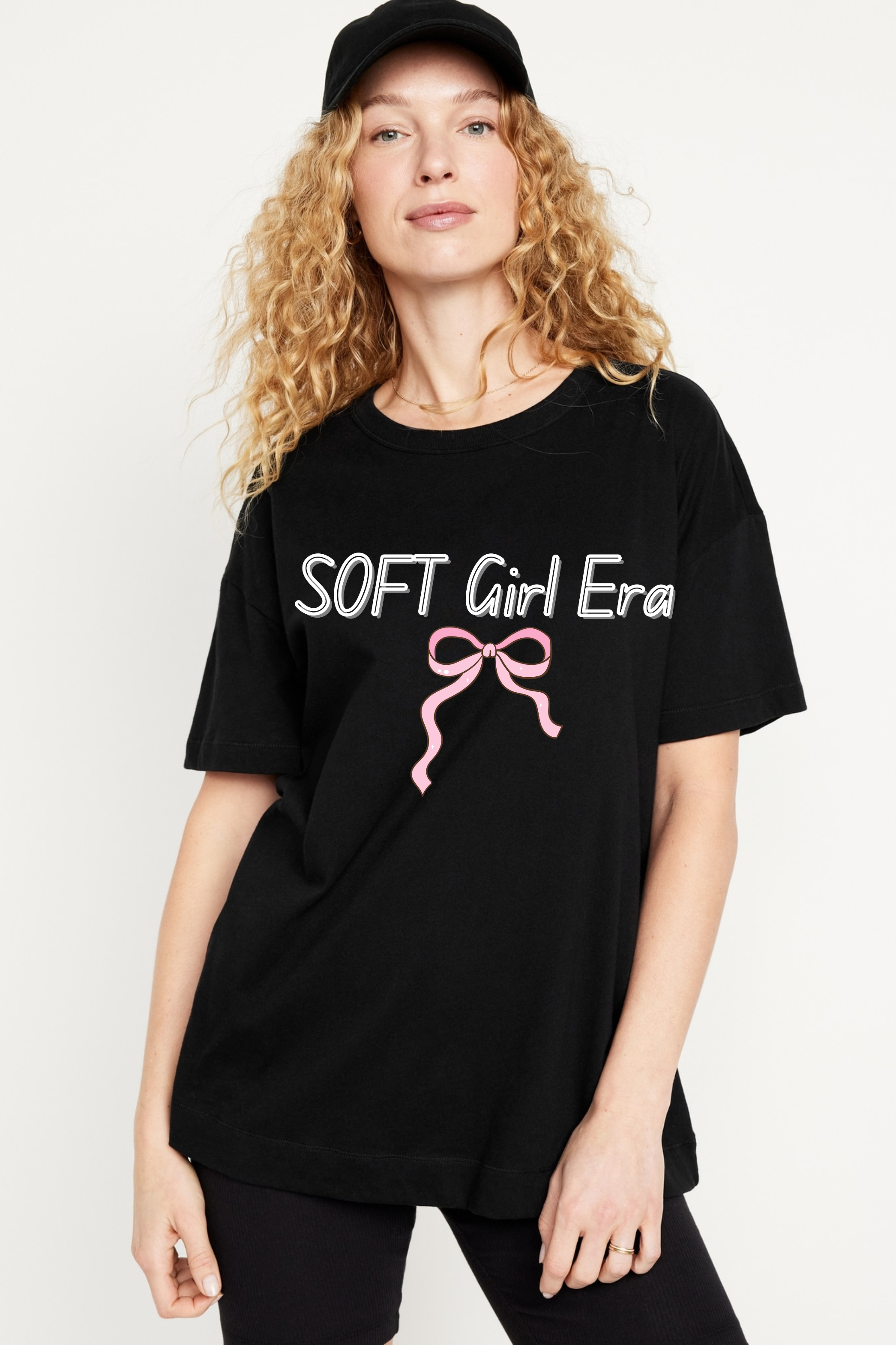 Soft Girl Era Graphic Printed Classic Oversized T-shirt For Women [240GSM]