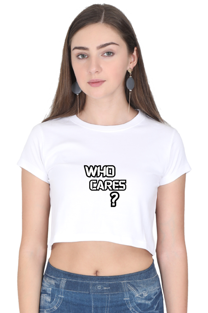 Who Cares Printed Crop Tops For Women