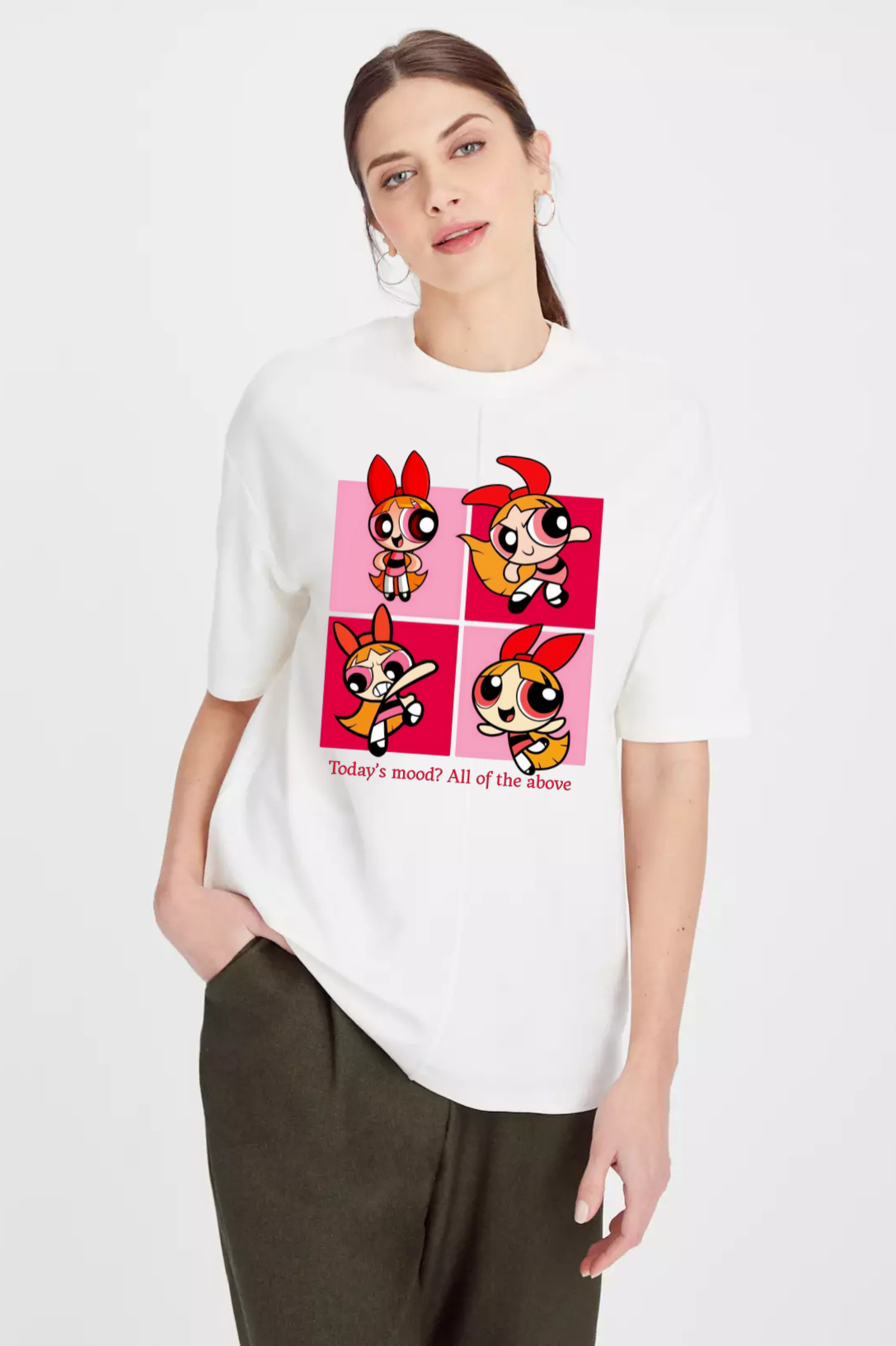 Today's Mood Graphic Printed Classic Oversized T-shirt For Women [240GSM]