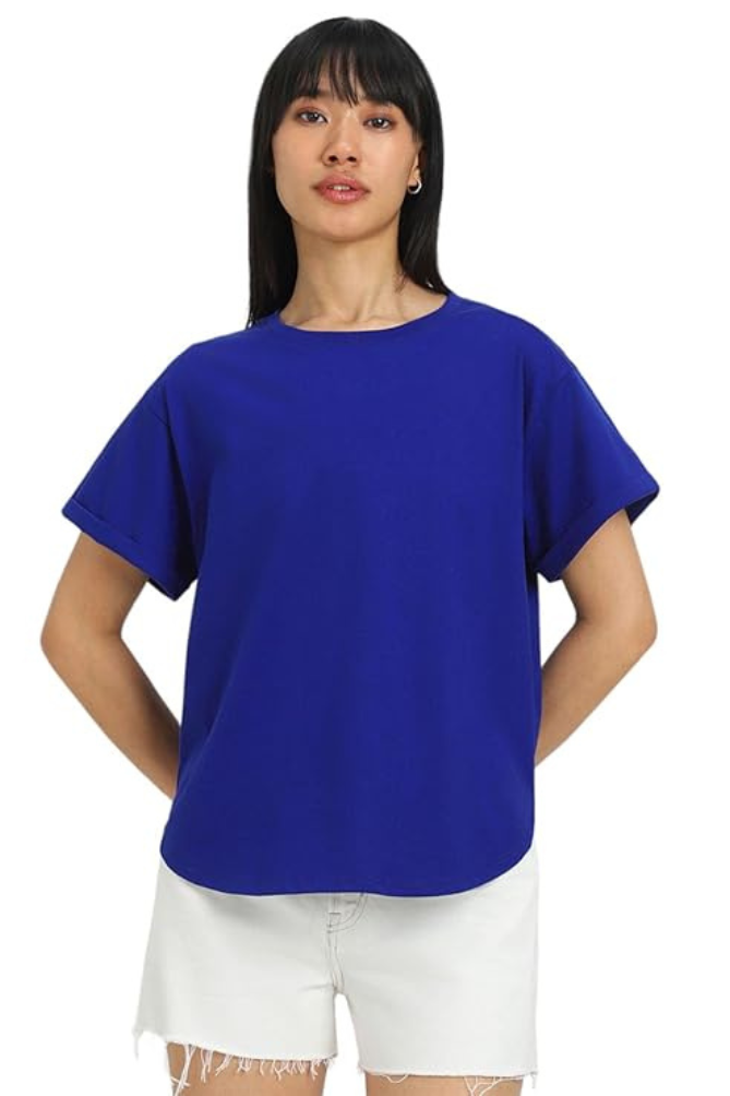 Solid Oversized Classic T-shirt for Women[240GSM]