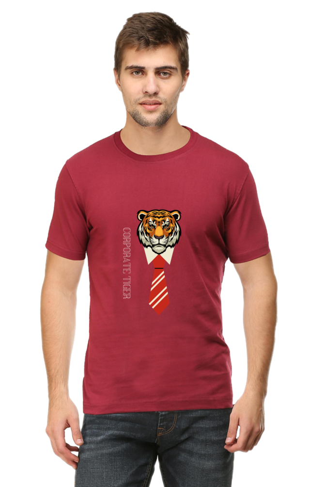 Corporate Tiger Printed T-shirt for Men
