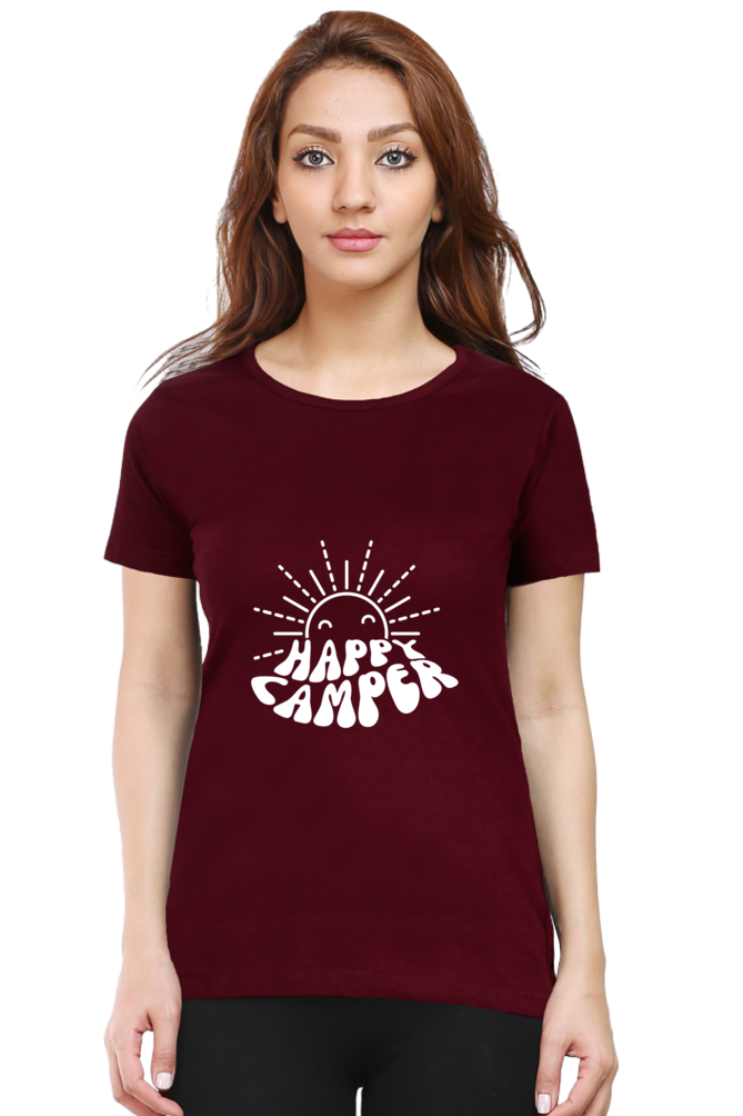 Happy Camper Printed T-shirt for Women