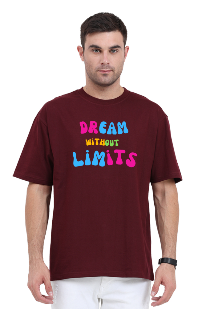 Dream Without limits Graphic Printed Classic Oversized T-shirt for Men [240GSM]