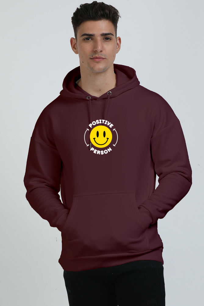 Positive Person Oversized Graphic Printed Hoodie For Men [Heavyweight 400 GSM ]