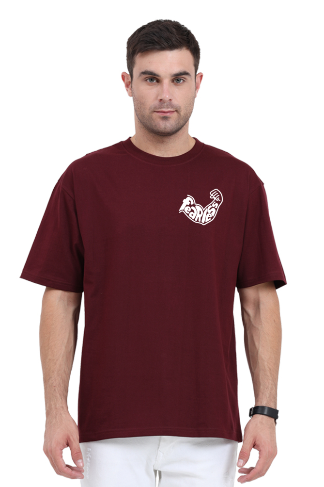Fearless Graphic Printed Classic Oversized T-shirt For Men 240GSM]