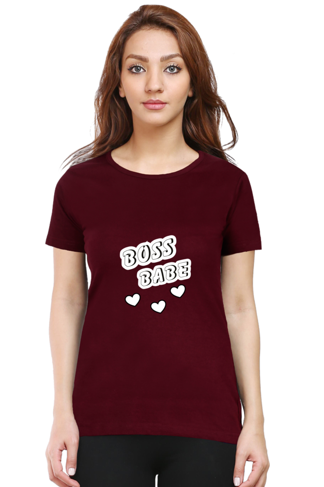 Boss Babe Printed T-shirt for Women