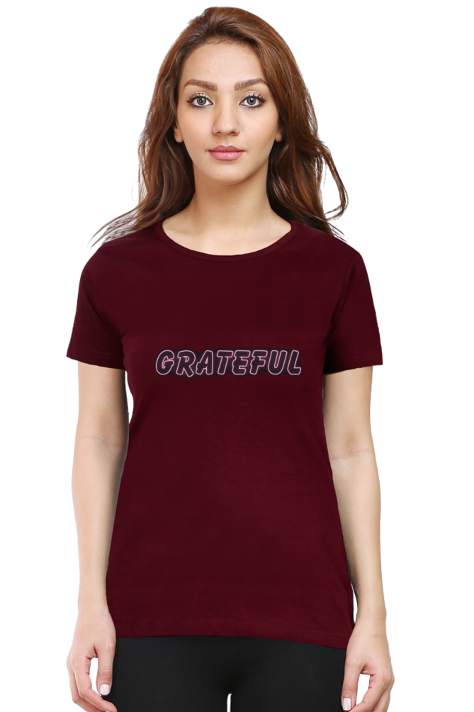Grateful Printed T-shirt for Women