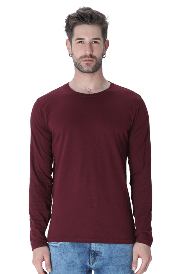 Men’s Solid Full Sleeve T Shirt [ 180 GSM ]