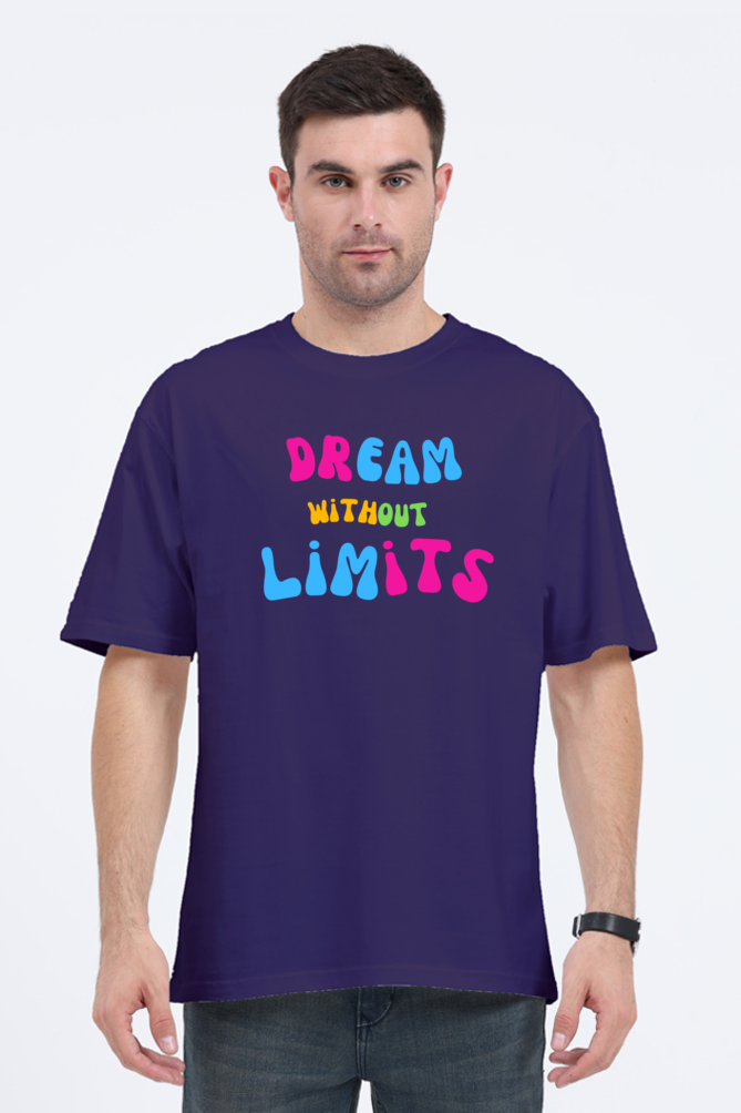 Dream Without limits Graphic Printed Classic Oversized T-shirt for Men [240GSM]