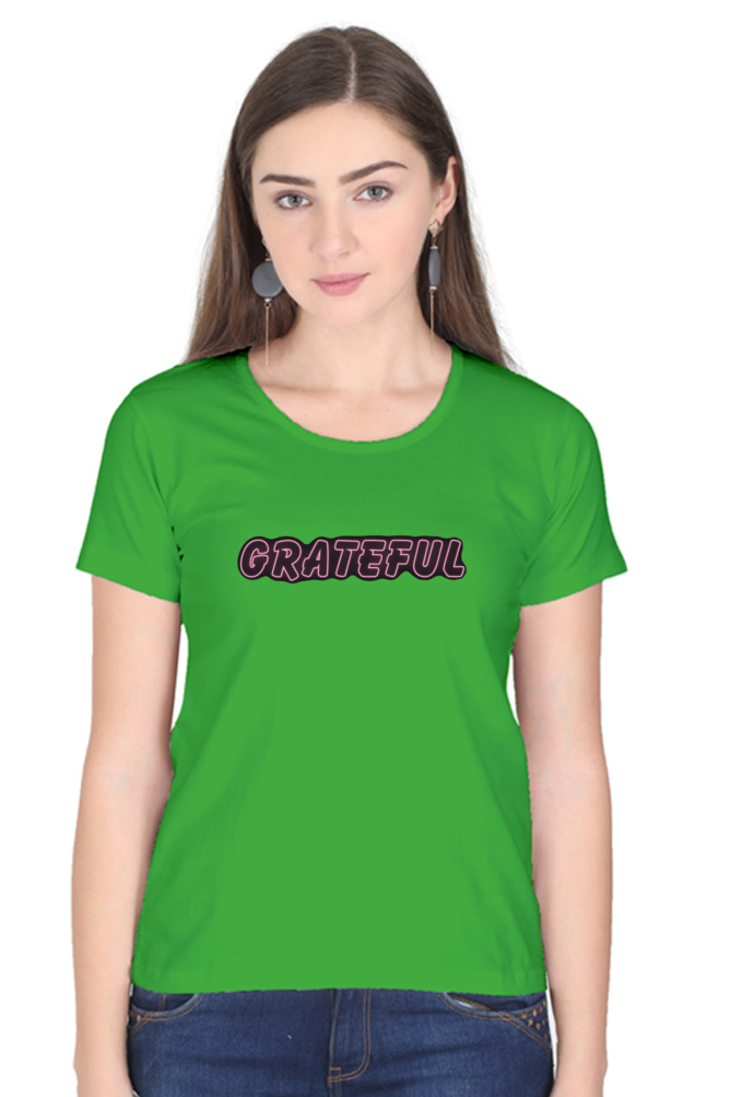 Grateful Printed T-shirt for Women