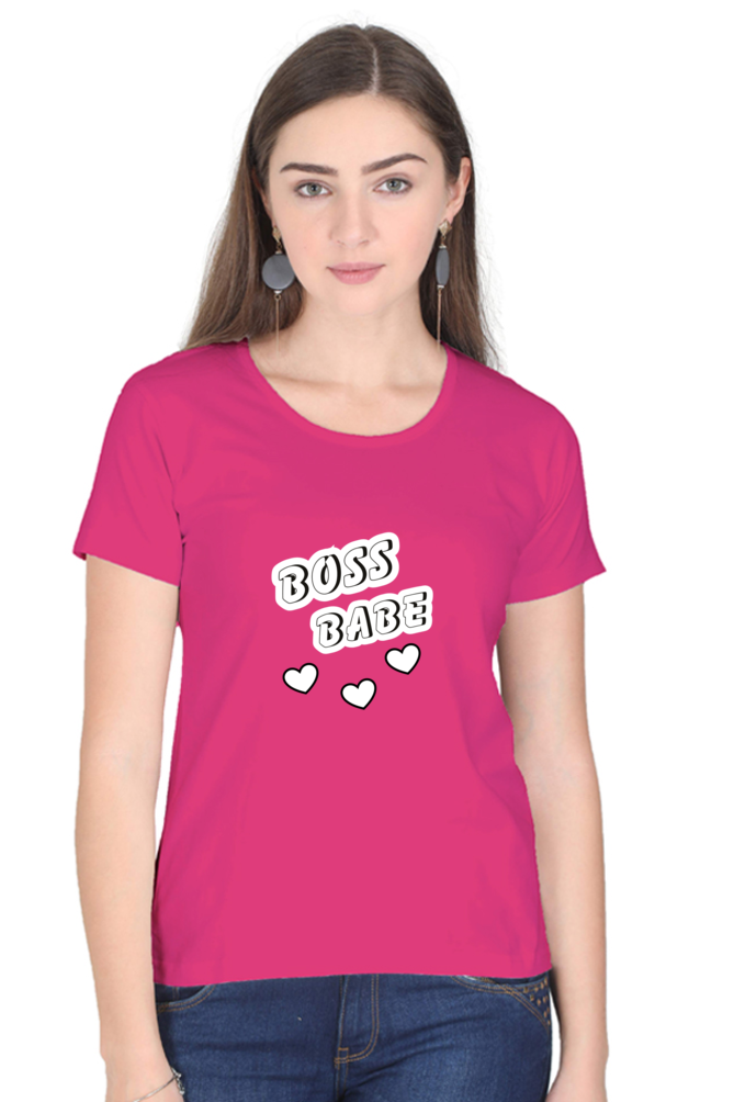 Boss Babe Printed T-shirt for Women