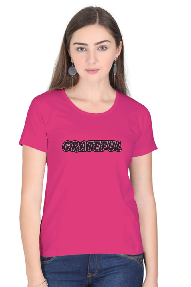 Grateful Printed T-shirt for Women