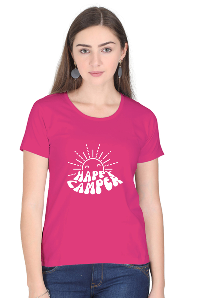 Happy Camper Printed T-shirt for Women