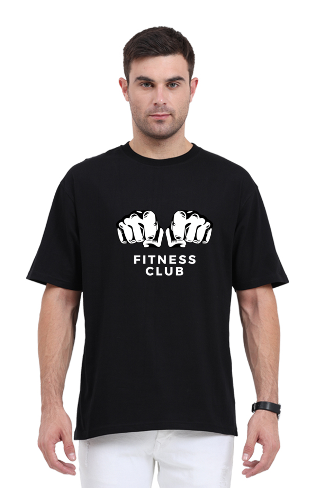 Fitness Club Graphic Printed  Classic Oversized T-shirt for Men [240gsm]