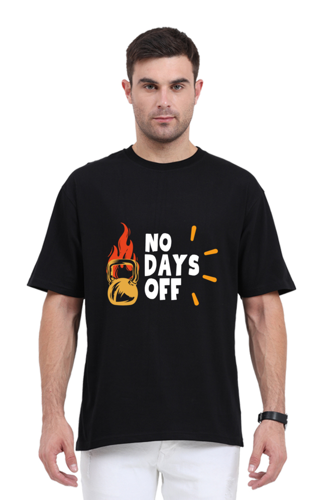 No Days Off Graphic Printed Standard Oversized T-shirt for Men