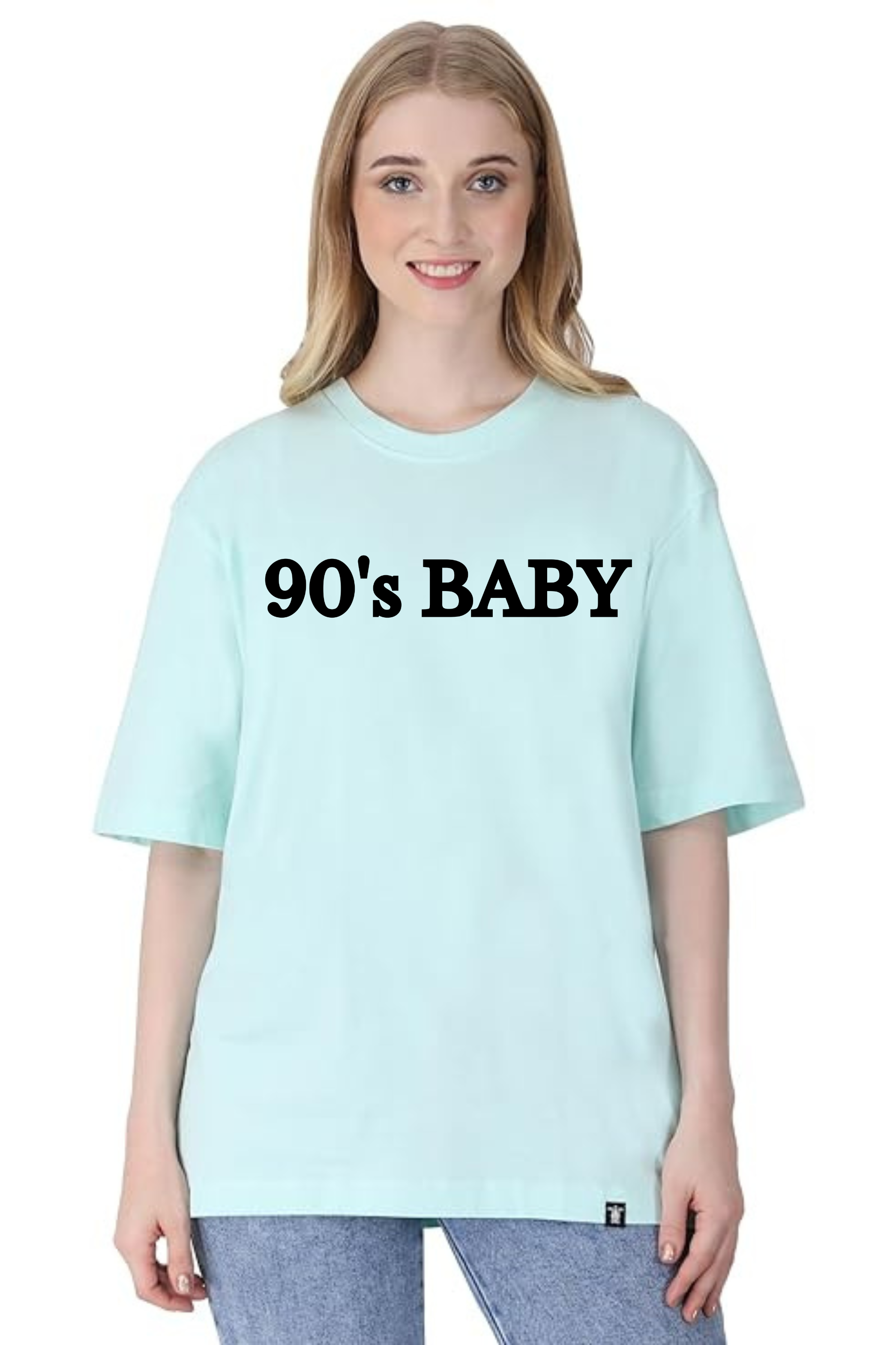 90's Baby Graphic Printed Classic Oversized T-shirt For Women [240GSM]