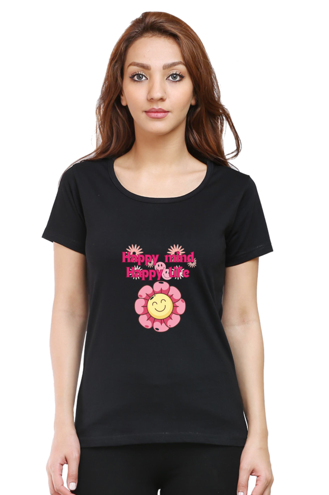 Happy Mind Printed T-shirt for Women