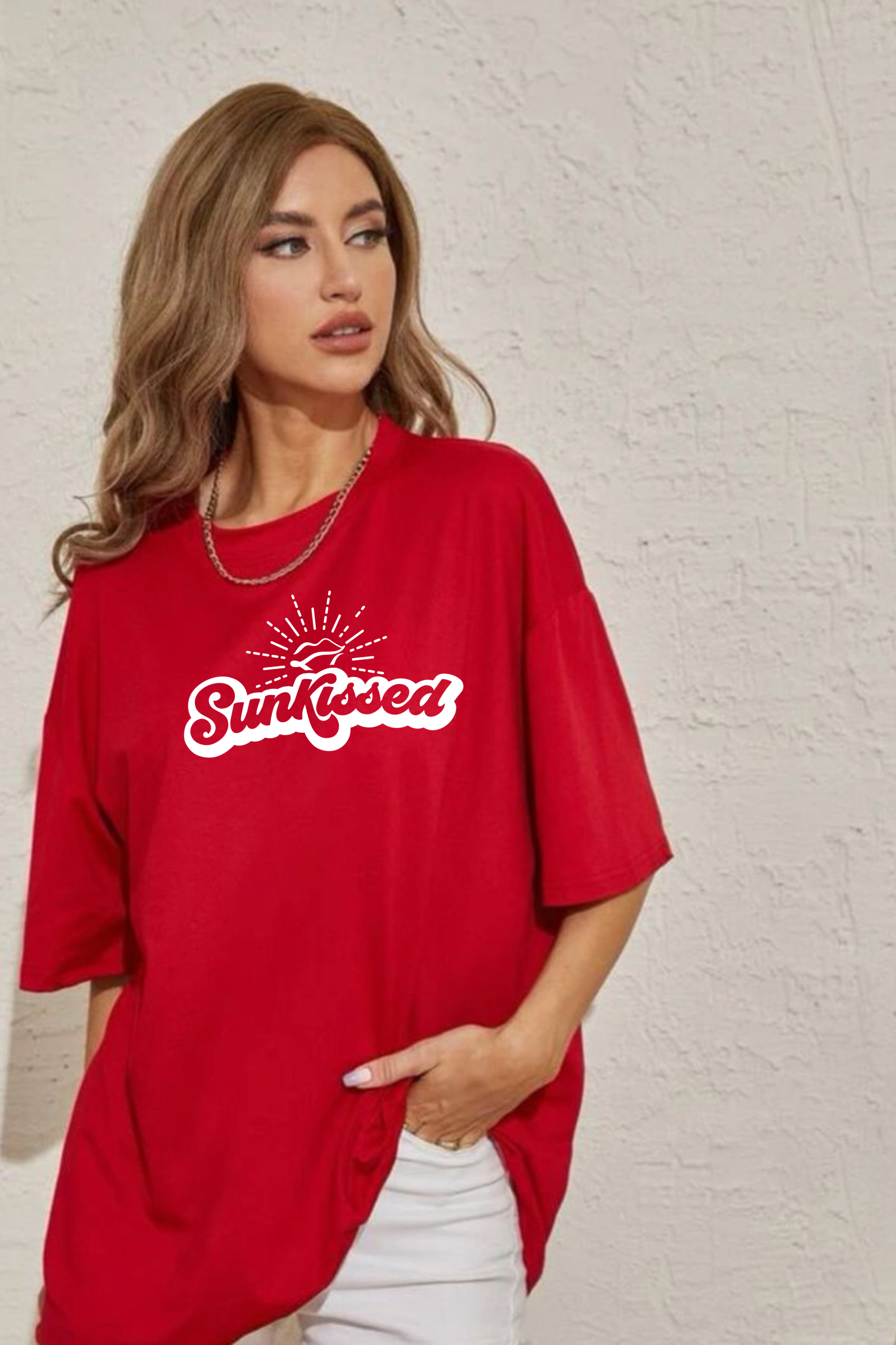 Sunkissed Graphic Printed Classic Oversized T-shirt For Women [240GSM]