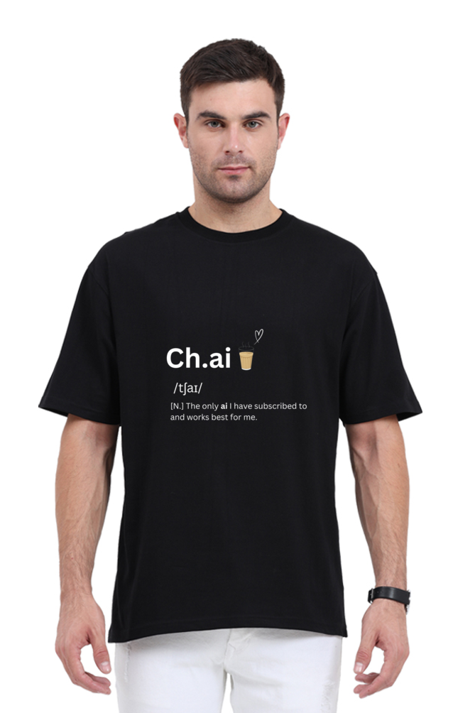 Chai Graphic Printed Classic Oversized T-shirt for Men [240GSM]