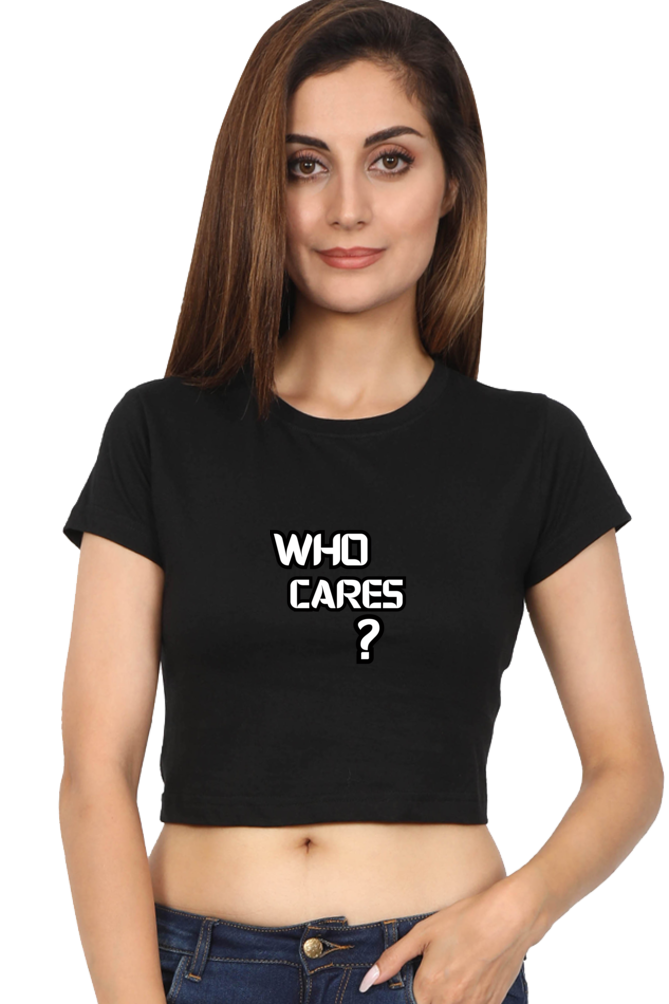 Who Cares Printed Crop Tops For Women