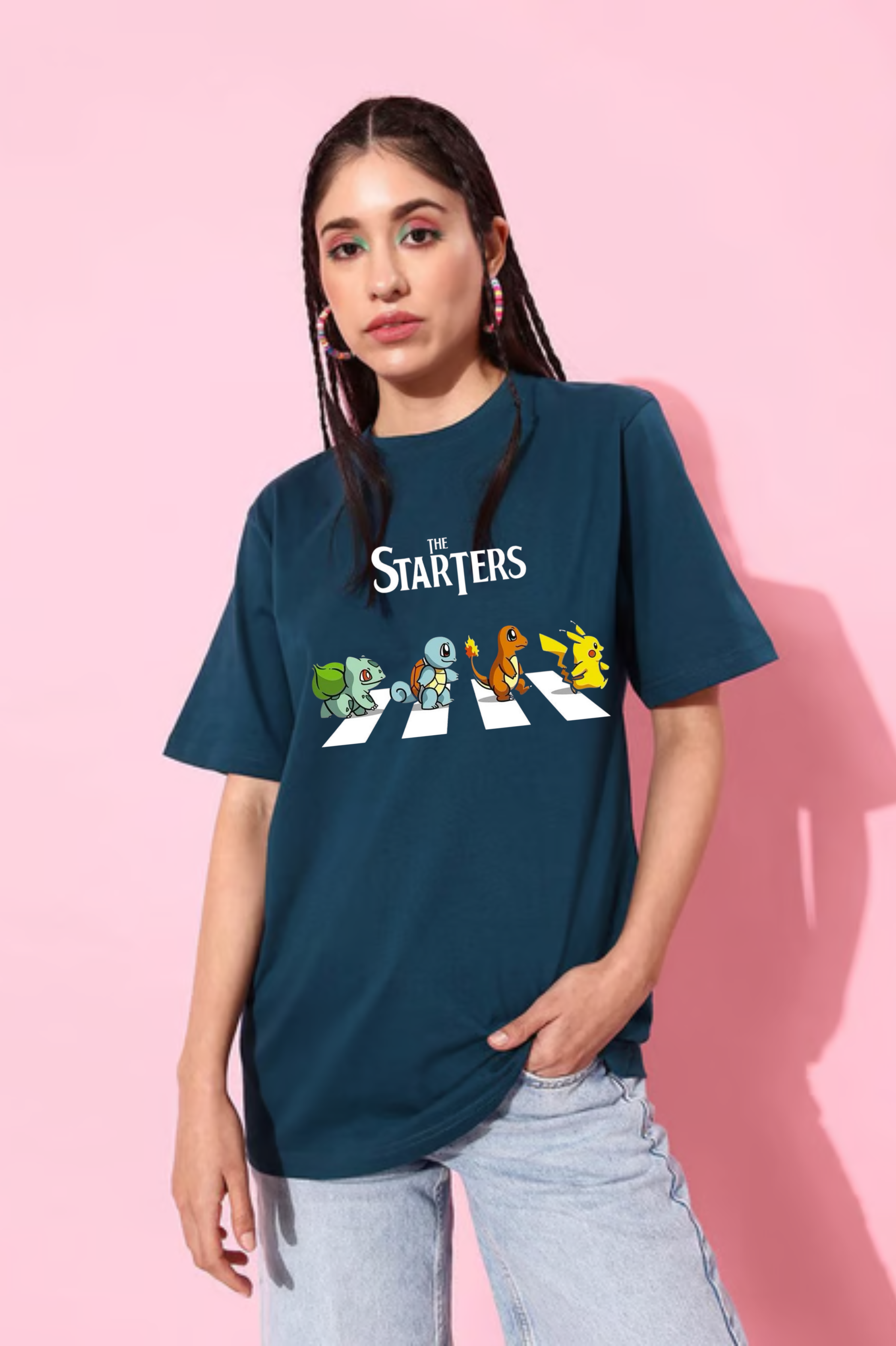 The Starters Graphic Printed Classic Oversized T-shirt For Women 240GSM]
