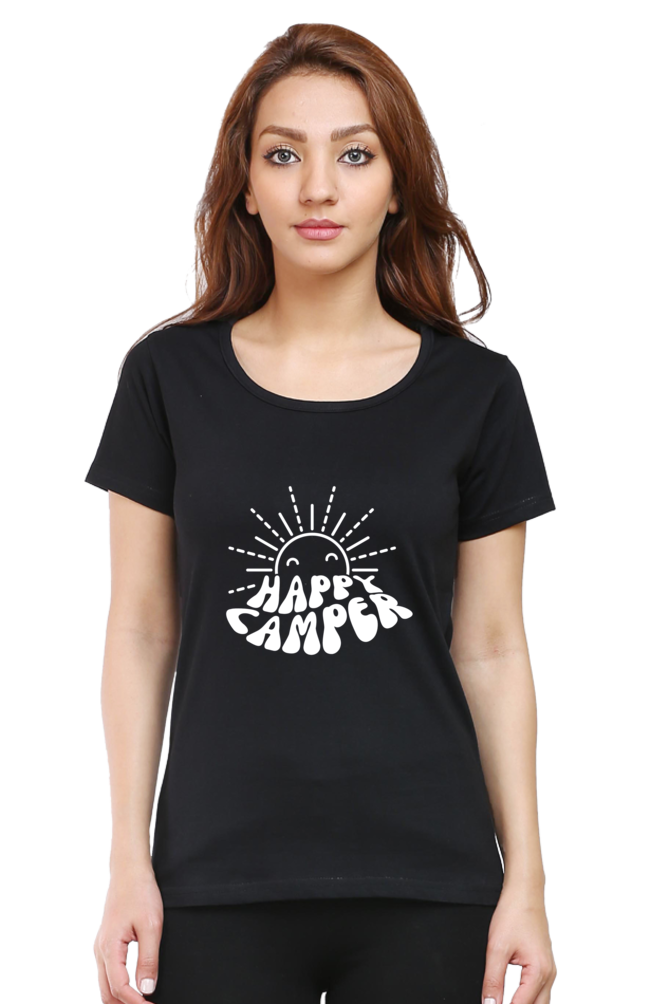 Happy Camper Printed T-shirt for Women