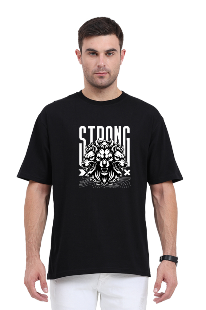 Strong Lion  Graphic Printed Classic Oversized T-shirt for Men [240GSM]