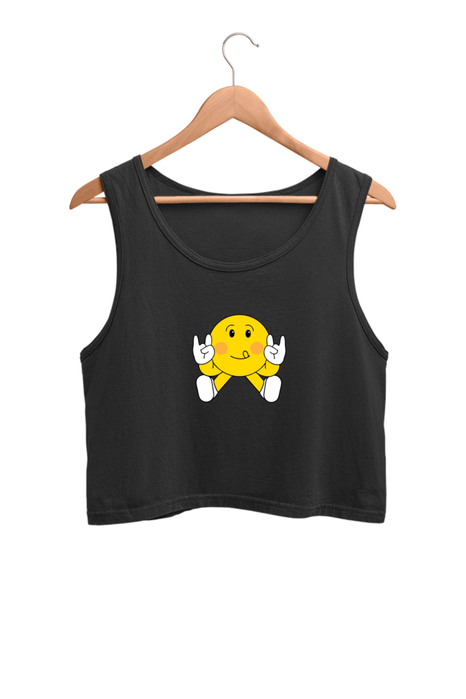 Chill Printed Crop Tank Top For Women