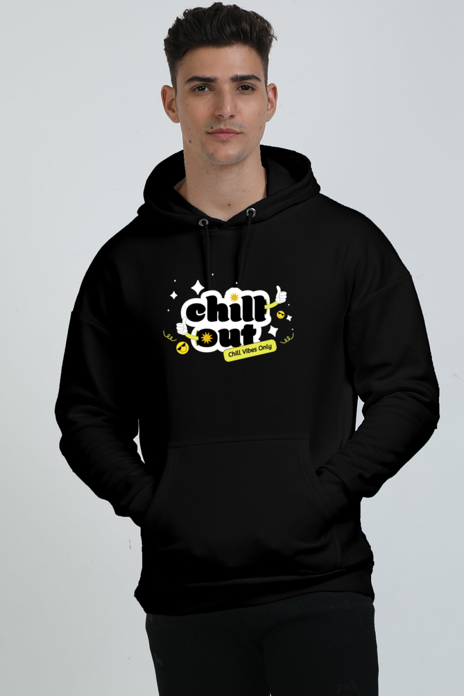 Chill Out Oversized Graphic Printed Hoodie For Men [Heavyweight 400 GSM ]